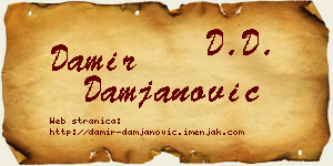 Damir Damjanović vizit kartica